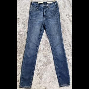 Anthro Pilcro High Rise Denim Blue Skinny Jeans